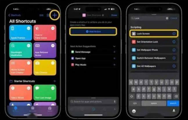 山城苹果14锁屏维修店分享iPhone14升级iOS16.4后如何创建锁屏快捷方式 